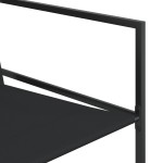 vidaXL Set mobilier de grădină, 13 piese, negru, textilenă