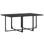 vidaXL Set mobilier de grădină, 11 piese, negru, textilenă vidaXL Set mobilier de grădină, 11 piese, negru, textilenă