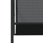 vidaXL Set mobilier de grădină, 13 piese, negru, textilenă