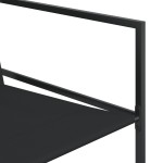 vidaXL Set mobilier de grădină, 17 piese, negru, textilenă