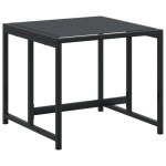 vidaXL Set mobilier de grădină, 9 piese, negru, textilenă vidaXL Set mobilier de grădină, 9 piese, negru, textilenă