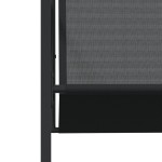 vidaXL Set mobilier de grădină, 15 piese, negru, textilenă