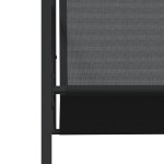 vidaXL Set mobilier de grădină, 17 piese, negru, textilenă