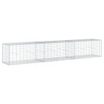 vidaXL Coș gabion cu capac, 300x50x50 cm, fier galvanizat vidaXL Coș gabion cu capac, 300x50x50 cm, fier galvanizat