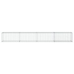 vidaXL Coș gabion cu capac, argintiu, 400x50x50 cm, fier galvanizat