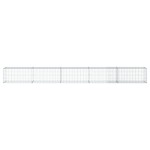 vidaXL Coș gabion cu capac, argintiu, 500x50x50 cm, fier galvanizat vidaXL Coș gabion cu capac, argintiu, 500x50x50 cm, fier galvanizat