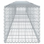 vidaXL Coș gabion cu capac, argintiu, 600x50x50 cm, fier galvanizat vidaXL Coș gabion cu capac, argintiu, 600x50x50 cm, fier galvanizat