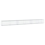 vidaXL Coș gabion cu capac, argintiu, 600x50x50 cm, fier galvanizat vidaXL Coș gabion cu capac, argintiu, 600x50x50 cm, fier galvanizat