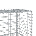 vidaXL Coș gabion cu capac, argintiu, 600x50x50 cm, fier galvanizat vidaXL Coș gabion cu capac, argintiu, 600x50x50 cm, fier galvanizat