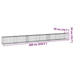 vidaXL Coș gabion cu capac, argintiu, 600x50x50 cm, fier galvanizat vidaXL Coș gabion cu capac, argintiu, 600x50x50 cm, fier galvanizat
