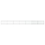 vidaXL Coș gabion cu capac, argintiu, 700x50x50 cm, fier galvanizat vidaXL Coș gabion cu capac, argintiu, 700x50x50 cm, fier galvanizat