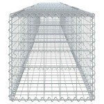 vidaXL Coș gabion cu capac, argintiu, 700x50x50 cm, fier galvanizat vidaXL Coș gabion cu capac, argintiu, 700x50x50 cm, fier galvanizat