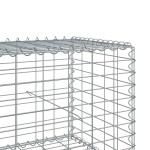 vidaXL Coș gabion cu capac, argintiu, 700x50x50 cm, fier galvanizat vidaXL Coș gabion cu capac, argintiu, 700x50x50 cm, fier galvanizat