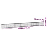 vidaXL Coș gabion cu capac, argintiu, 700x50x50 cm, fier galvanizat vidaXL Coș gabion cu capac, argintiu, 700x50x50 cm, fier galvanizat