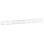vidaXL Coș gabion cu capac, argintiu, 800x50x50 cm, fier galvanizat vidaXL Coș gabion cu capac, argintiu, 800x50x50 cm, fier galvanizat