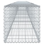 vidaXL Coș gabion cu capac, argintiu, 800x50x50 cm, fier galvanizat vidaXL Coș gabion cu capac, argintiu, 800x50x50 cm, fier galvanizat