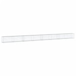 vidaXL Coș gabion cu capac, argintiu, 800x50x50 cm, fier galvanizat vidaXL Coș gabion cu capac, argintiu, 800x50x50 cm, fier galvanizat