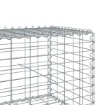 vidaXL Coș gabion cu capac, argintiu, 800x50x50 cm, fier galvanizat vidaXL Coș gabion cu capac, argintiu, 800x50x50 cm, fier galvanizat