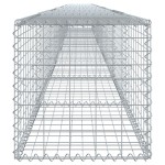 vidaXL Coș gabion cu capac, argintiu, 900x50x50 cm, fier galvanizat vidaXL Coș gabion cu capac, argintiu, 900x50x50 cm, fier galvanizat