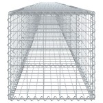 vidaXL Coș gabion cu capac, argintiu, 1000x50x50 cm, fier galvanizat