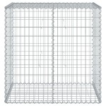 vidaXL Coș gabion cu capac, argintiu, 100x50x100 cm, fier galvanizat vidaXL Coș gabion cu capac, argintiu, 100x50x100 cm, fier galvanizat
