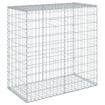 vidaXL Coș gabion cu capac, argintiu, 100x50x100 cm, fier galvanizat vidaXL Coș gabion cu capac, argintiu, 100x50x100 cm, fier galvanizat