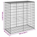 vidaXL Coș gabion cu capac, argintiu, 100x50x100 cm, fier galvanizat vidaXL Coș gabion cu capac, argintiu, 100x50x100 cm, fier galvanizat