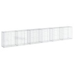 vidaXL Coș gabion cu capac, argintiu, 600x50x100 cm, fier galvanizat vidaXL Coș gabion cu capac, argintiu, 600x50x100 cm, fier galvanizat