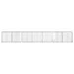 vidaXL Coș gabion cu capac, 700x50x100 cm, fier galvanizat