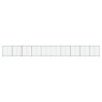 vidaXL Coș gabion cu capac, 1000x50x100 cm, fier galvanizat vidaXL Coș gabion cu capac, 1000x50x100 cm, fier galvanizat