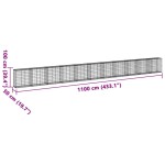 vidaXL Coș gabion cu capac, 1100x50x100 cm, fier galvanizat vidaXL Coș gabion cu capac, 1100x50x100 cm, fier galvanizat