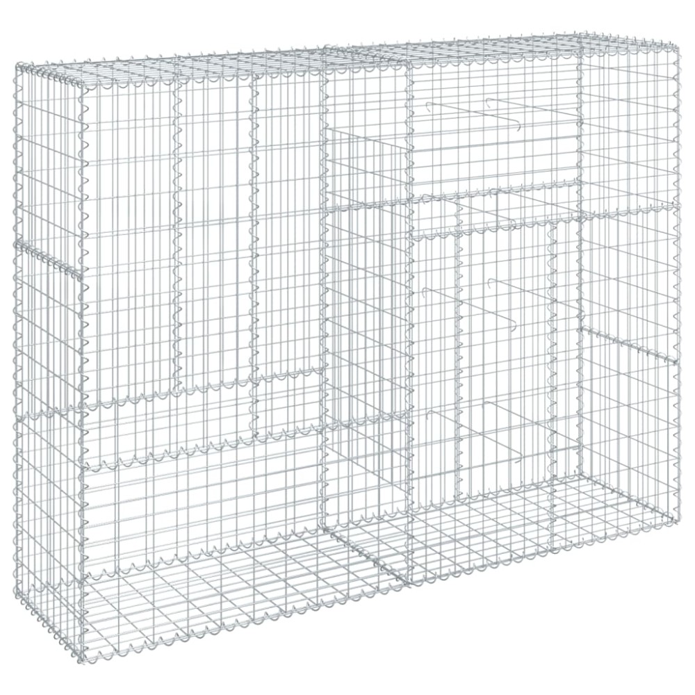 vidaXL Coș gabion cu capac, 200x50x150 cm, fier galvanizat