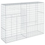 vidaXL Coș gabion cu capac, 200x50x150 cm, fier galvanizat vidaXL Coș gabion cu capac, 200x50x150 cm, fier galvanizat
