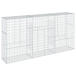vidaXL Coș gabion cu capac, 300x50x150 cm, fier galvanizat