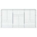 vidaXL Coș gabion cu capac, 300x50x150 cm, fier galvanizat