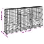 vidaXL Coș gabion cu capac, 300x50x150 cm, fier galvanizat