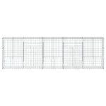 vidaXL Coș gabion cu capac, 500x50x150 cm, fier galvanizat