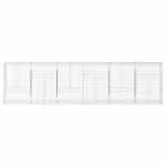 vidaXL Coș gabion cu capac, 600x50x150 cm, fier galvanizat