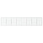 vidaXL Coș gabion cu capac, 800x50x150 cm, fier galvanizat
