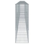 vidaXL Coș gabion cu capac, 800x50x150 cm, fier galvanizat