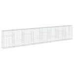 vidaXL Coș gabion cu capac, 800x50x150 cm, fier galvanizat