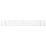 vidaXL Coș gabion cu capac, 1100x50x150 cm, fier galvanizat