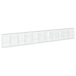 vidaXL Coș gabion cu capac, 1100x50x150 cm, fier galvanizat