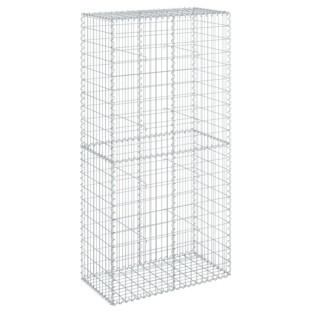 vidaXL Coș gabion cu capac, 100x50x200 cm, fier galvanizat