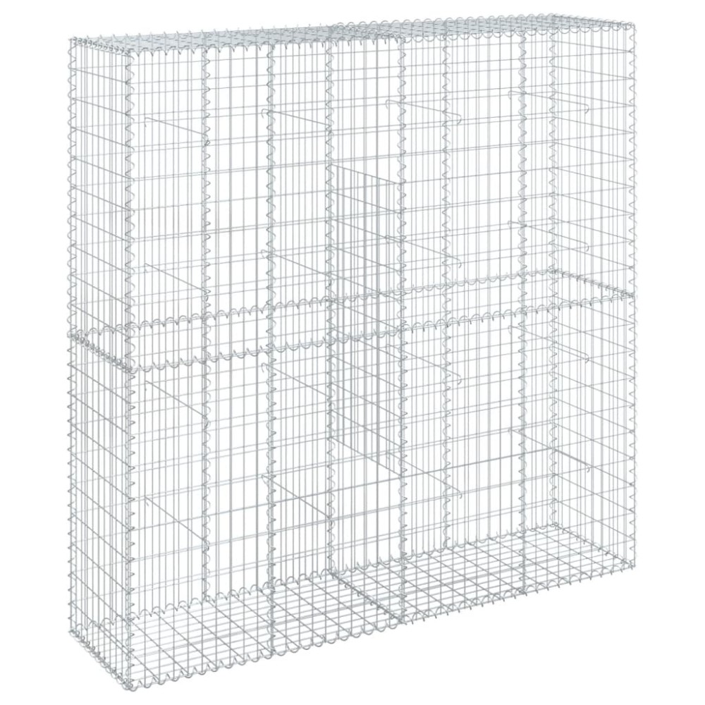 vidaXL Coș gabion cu capac, 200x50x200 cm, fier galvanizat