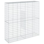 vidaXL Coș gabion cu capac, 200x50x200 cm, fier galvanizat vidaXL Coș gabion cu capac, 200x50x200 cm, fier galvanizat