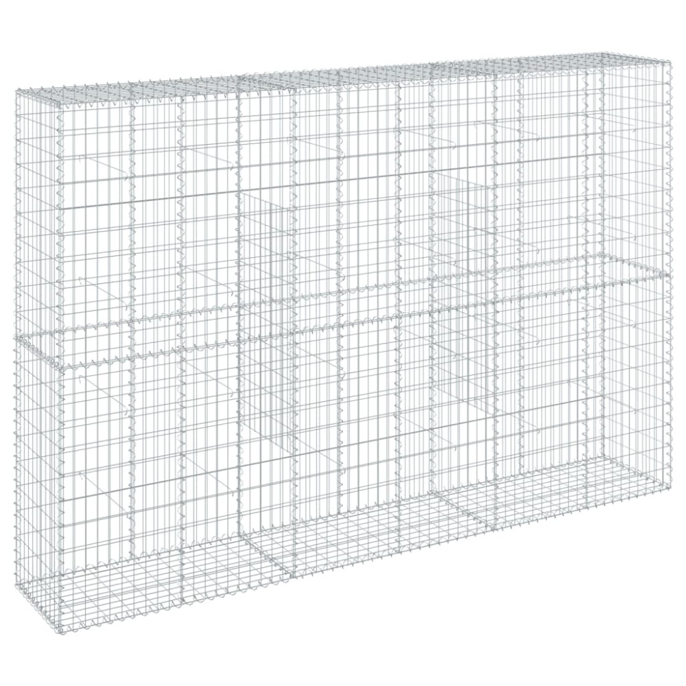 vidaXL Coș gabion cu capac, 300x50x200 cm, fier galvanizat