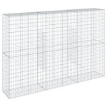 vidaXL Coș gabion cu capac, 300x50x200 cm, fier galvanizat