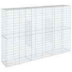 vidaXL Coș gabion cu capac, 300x50x200 cm, fier galvanizat