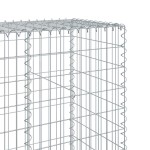 vidaXL Coș gabion cu capac, 400x50x200 cm, fier galvanizat